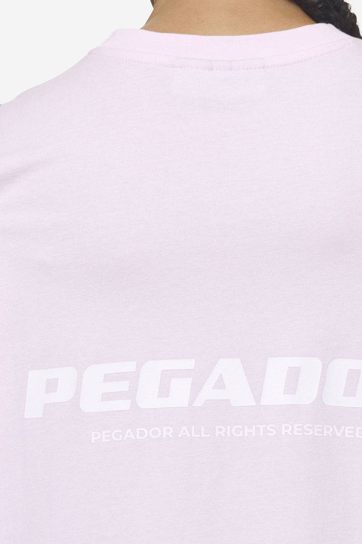 Pegador Arendal Logo Heavy Oversized Tee Washed Bubblegum White Großer Ausverkauf