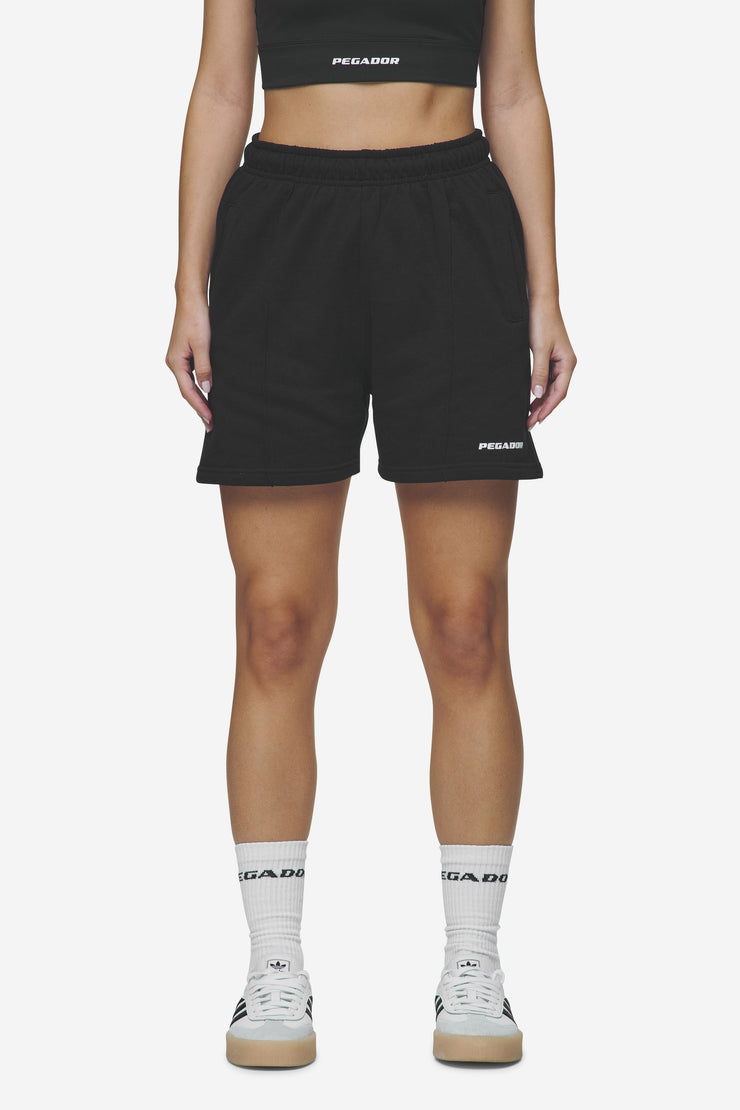 Pegador Sully High Waisted Shorts Black White Gum Saisonschlussverkauf