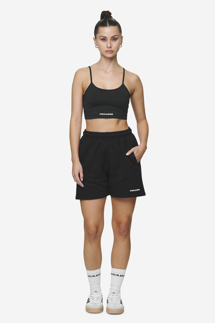 Pegador Sully High Waisted Shorts Black White Gum Saisonschlussverkauf