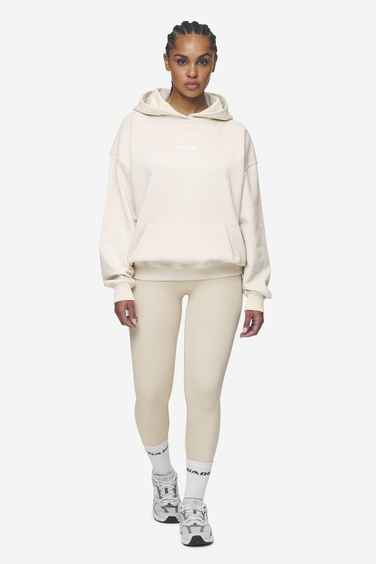 Pegador Clarita Logo Oversized Hoodie Washed Coast Sand White Gum Jubiläumsangebot