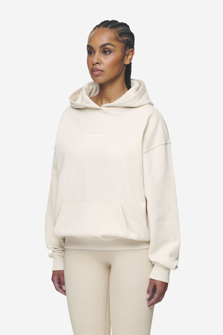 Pegador Clarita Logo Oversized Hoodie Washed Coast Sand White Gum Jubiläumsangebot