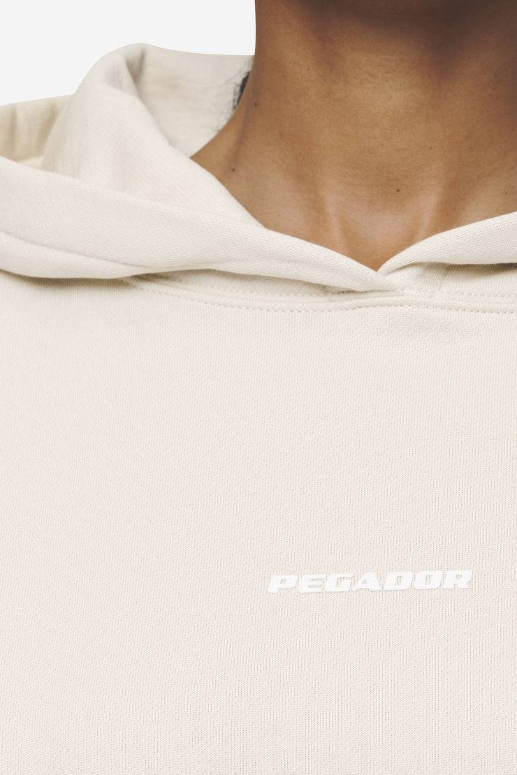 Pegador Clarita Logo Oversized Hoodie Washed Coast Sand White Gum Jubiläumsangebot