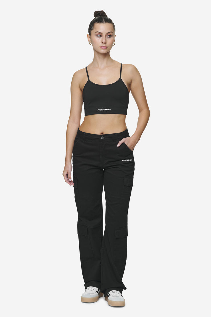 Pegador Lia Wide Cargo Pants Black Tiefpreis