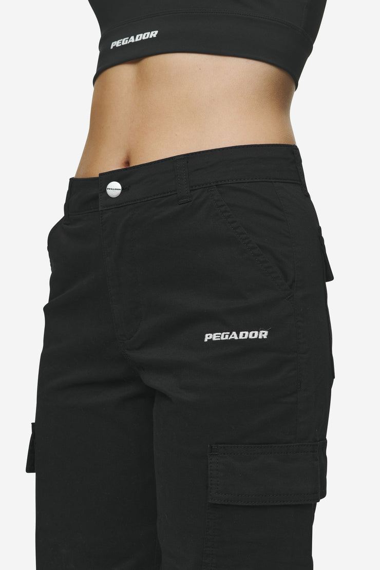 Pegador Lia Wide Cargo Pants Black Tiefpreis