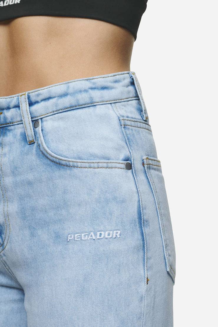 Pegador Lora Wide Leg Jeans Washed Light Blue Kostenlose Rückgabe