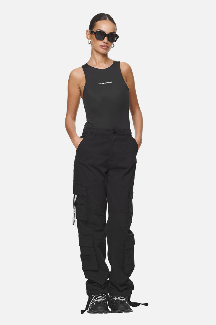 Pegador Tanami Wide Cargo Pants Black 50% Rabatt mit kostenlosem Versand