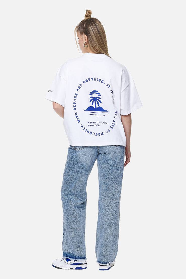 Pegador Palmyra Heavy Oversized Tee White Clearance-Verkauf