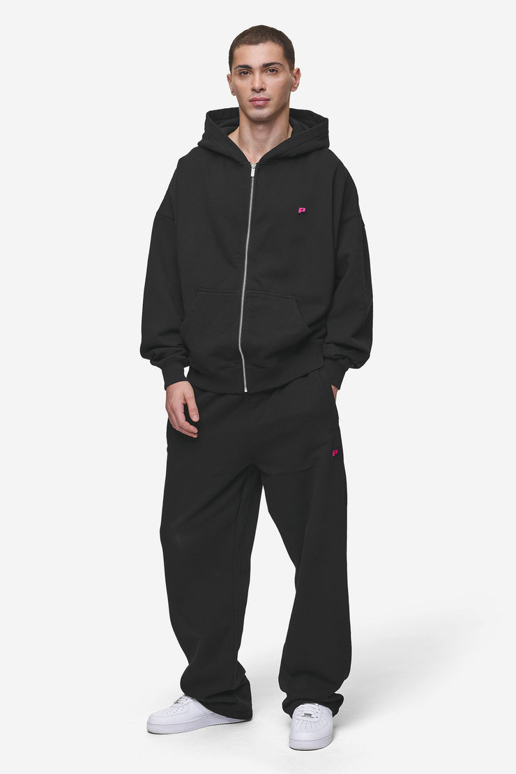 Pegador Leono Boxy Sweat Jacket Washed Black Virtual Pink Gum Online