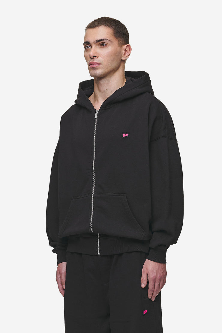 Pegador Leono Boxy Sweat Jacket Washed Black Virtual Pink Gum Online