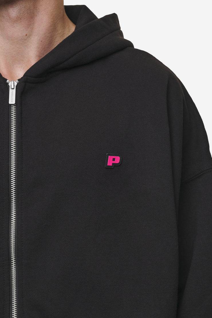 Pegador Leono Boxy Sweat Jacket Washed Black Virtual Pink Gum Online