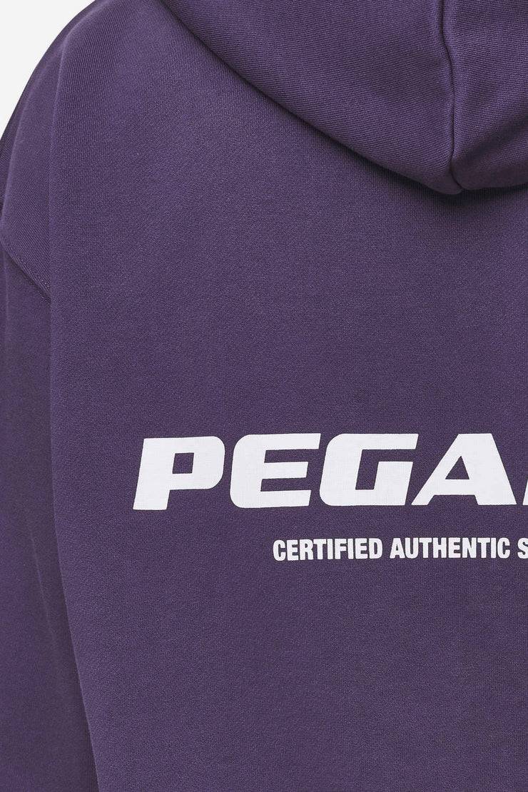 Pegador Colne Logo Oversized Sweat Jacket Washed Deep Purple White Angebote