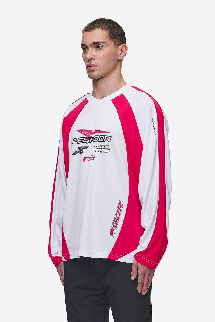 Pegador Mosco Longsleeve Jersey White Virtual Pink Blitzverkäufe