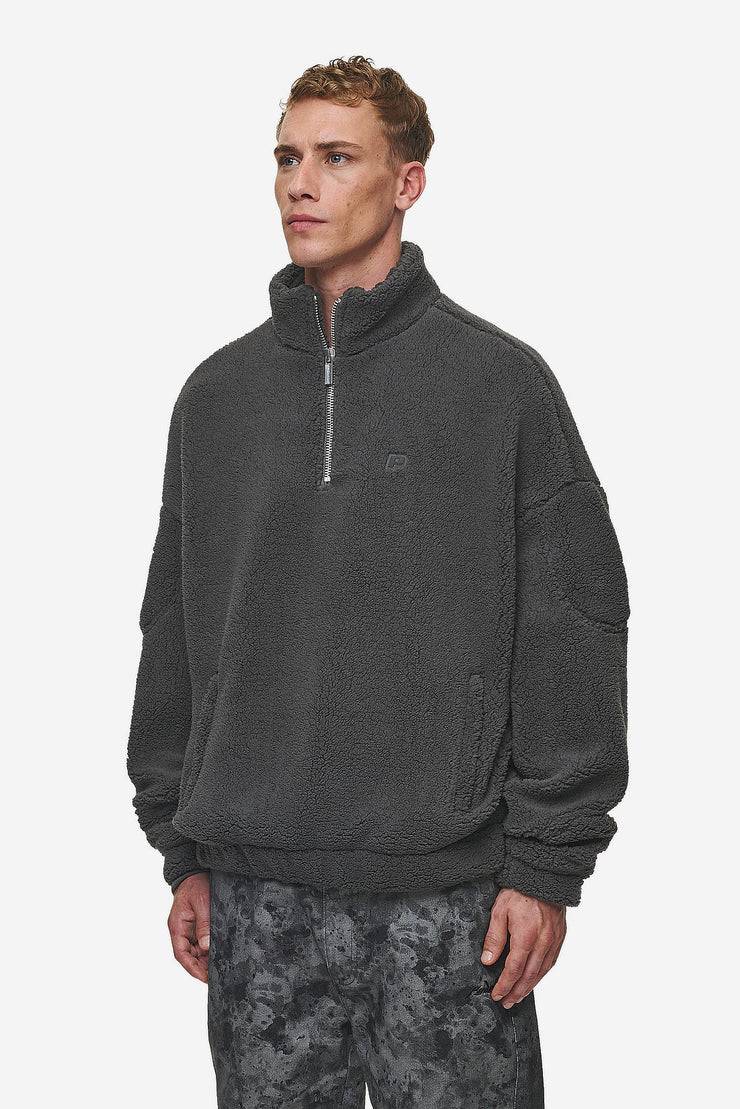 Pegador Munoz Teddy Half Zip Sweater Anthracite Fabrik Onlineshop