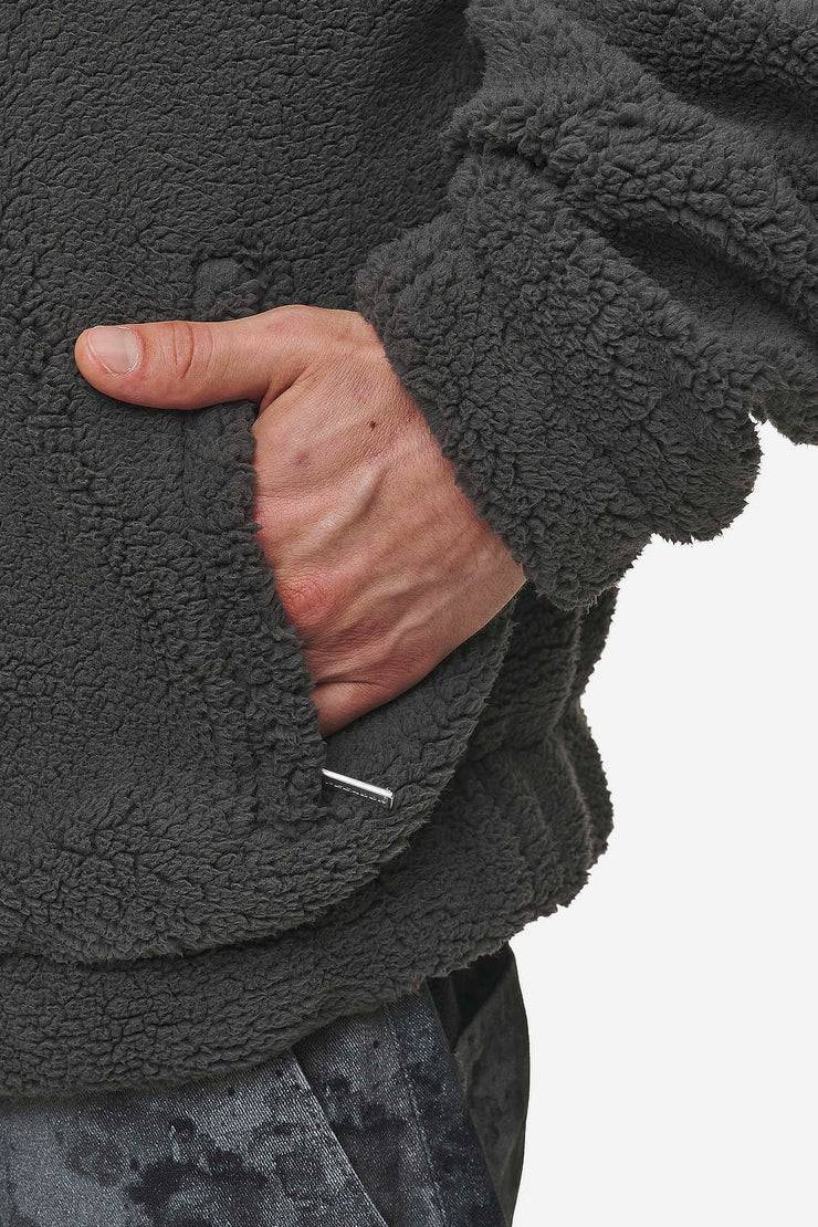 Pegador Munoz Teddy Half Zip Sweater Anthracite Fabrik Onlineshop