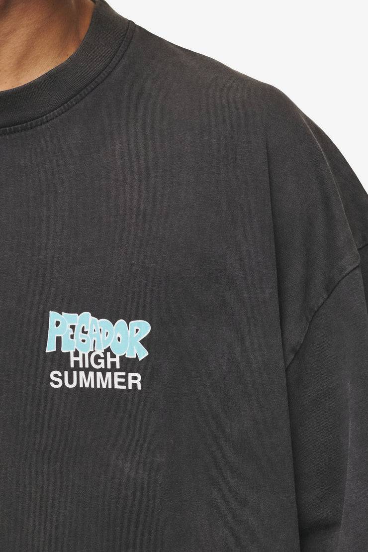Pegador Farrar Boxy Tee Vintage Black Lagerräumung