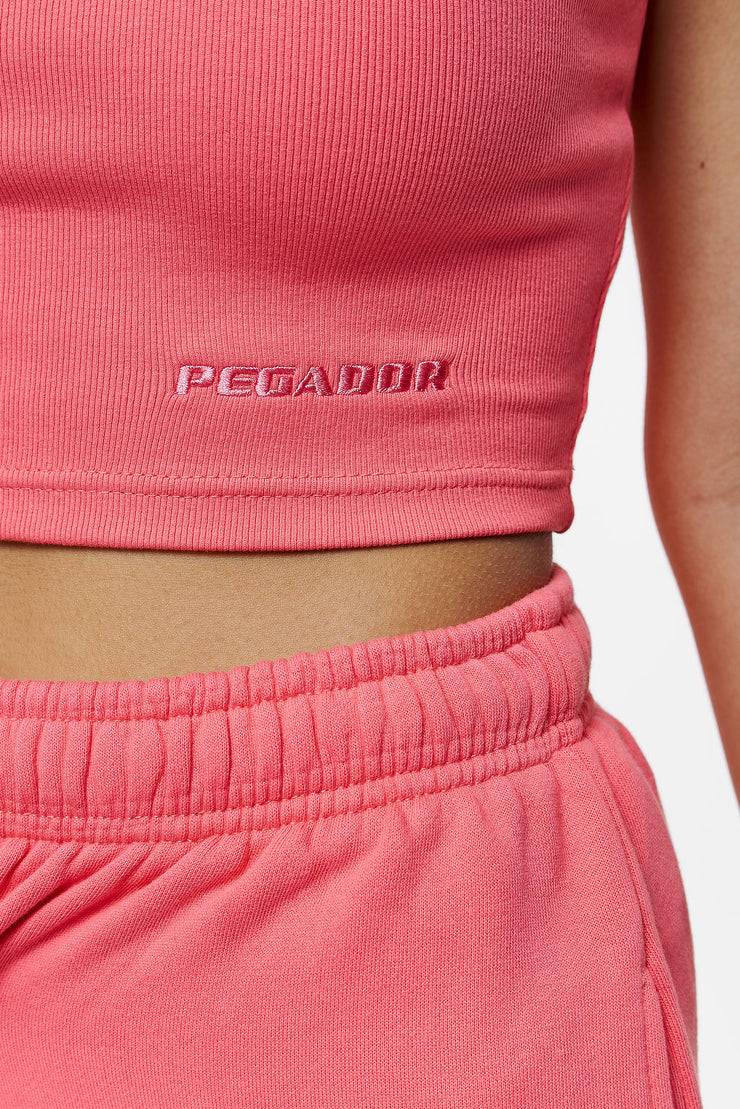 Pegador Ayla Crop Top Vintage Washed Strawberry Online Outlet
