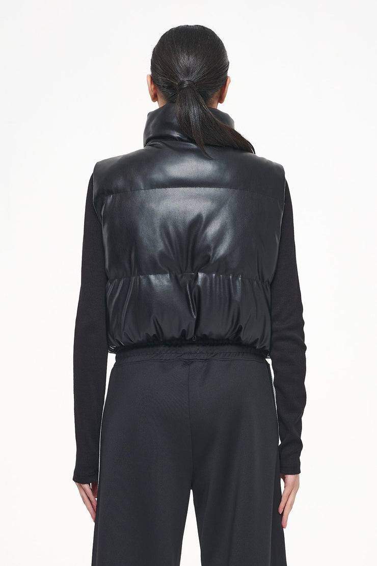 Pegador Zito Cropped Faux Leather Vest Black Kauf eins, bekomm eins gratis