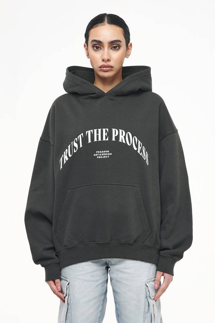 Pegador Topa Oversized Hoodie Vintage Washed Iron Grey VIP-Rabatte