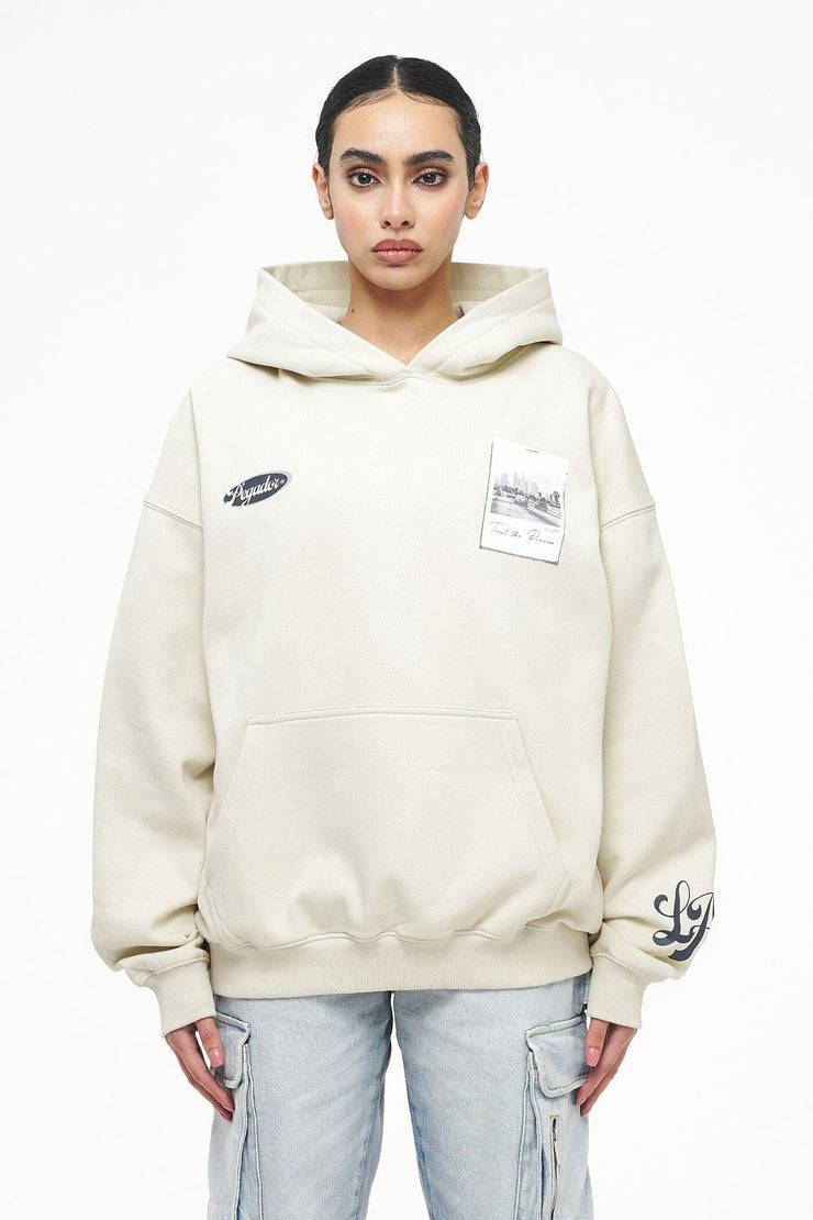 Pegador L.A. Oversized Hoodie Vintage Washed Angels Cream Begrenzte Freigabe