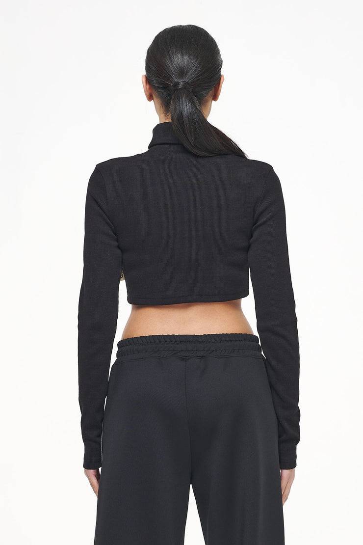 Pegador Zito Rib Cropped Turtleneck Longsleeve Black Letzte 3 Tage