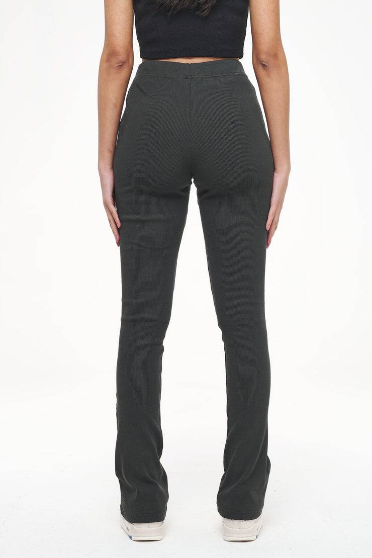 Pegador Elida Rib Hip Strap Flared Leggings Vintage Washed Iron Grey Letzte 2 Tage