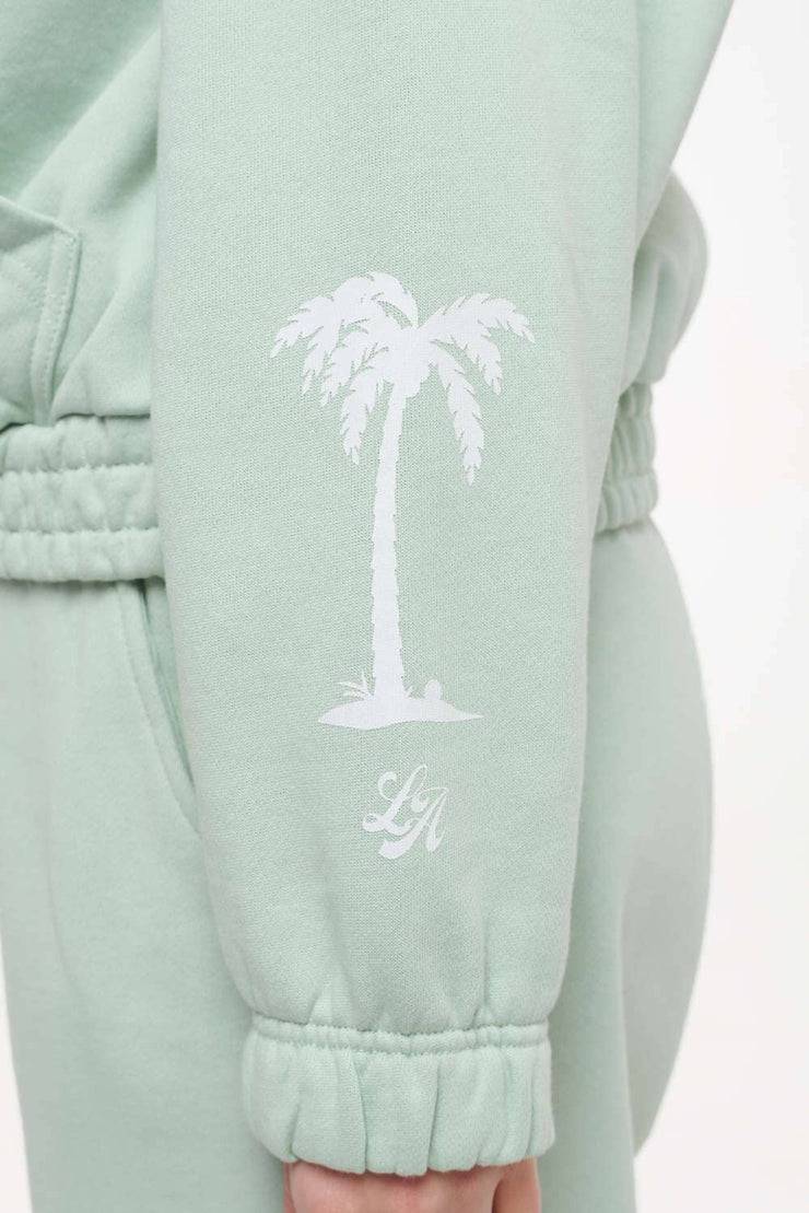 Pegador Hills Cropped Zip Hoodie Vintage Washed Milky Green Bis zu 60% Rabatt