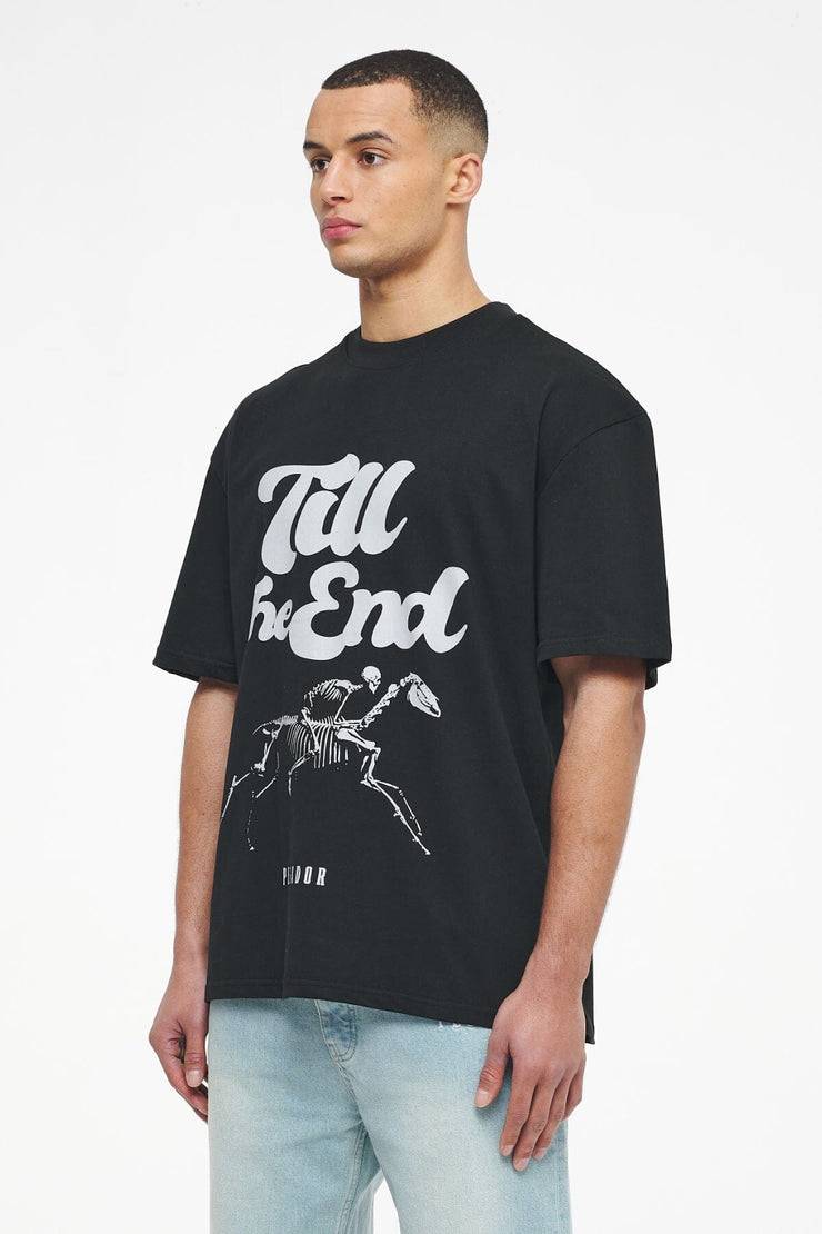 Pegador Dinmont Oversized Tee Vintage Washed Black Ink Clearance-Verkauf