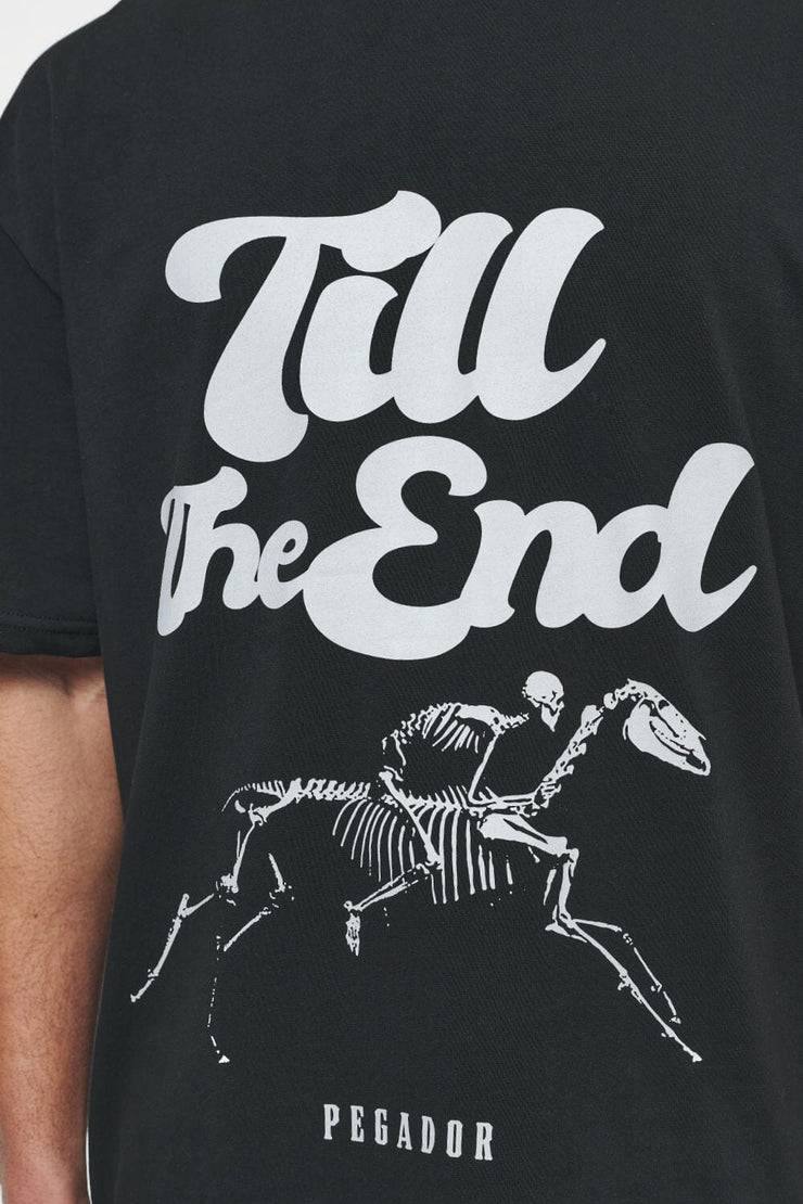 Pegador Dinmont Oversized Tee Vintage Washed Black Ink Clearance-Verkauf