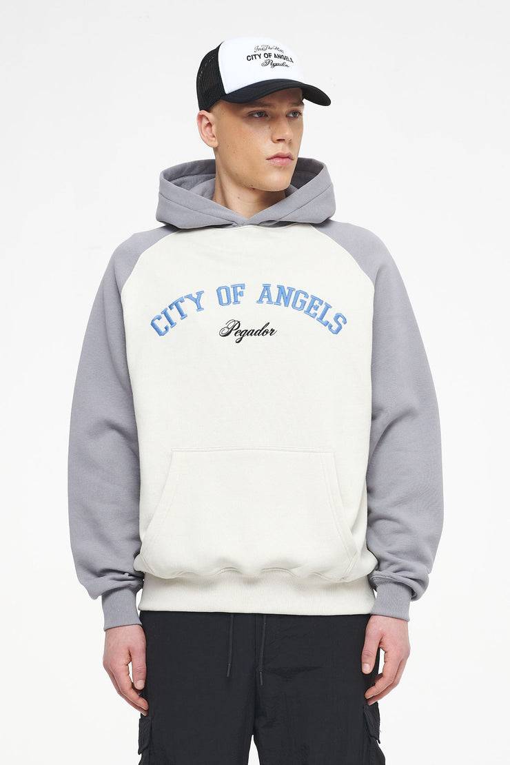 Pegador Keefer Raglan Hoodie Vintage Washed Angels Cream Dusk Grey Speichern exportieren