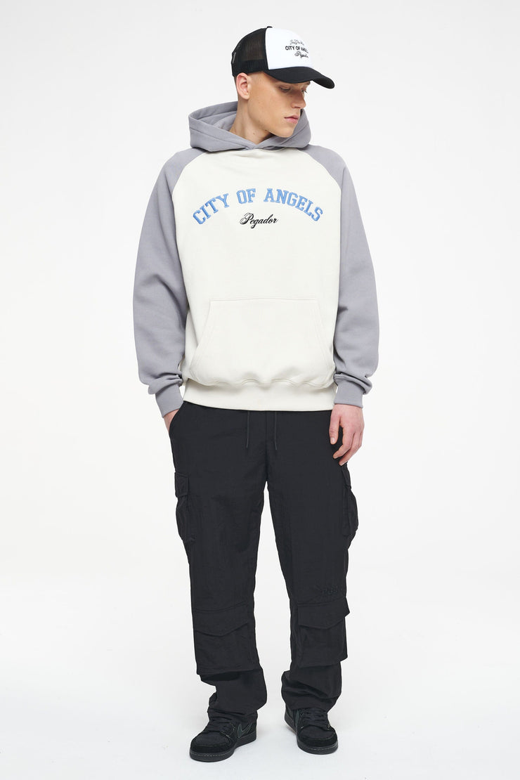 Pegador Keefer Raglan Hoodie Vintage Washed Angels Cream Dusk Grey Speichern exportieren
