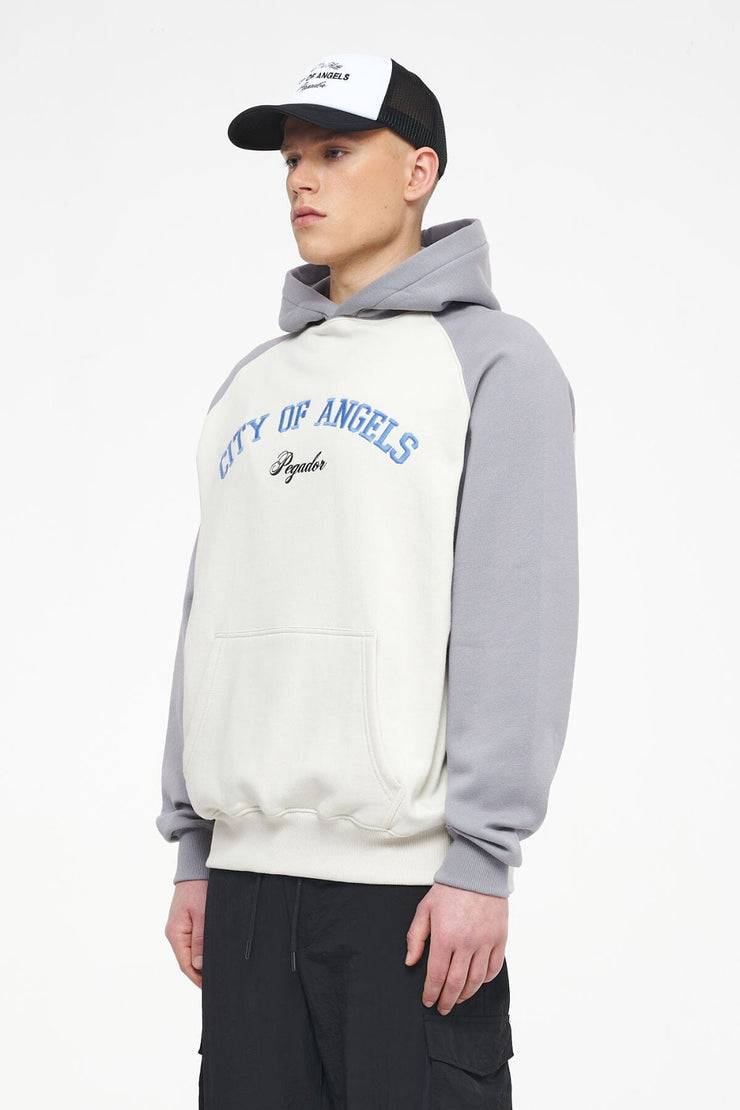 Pegador Keefer Raglan Hoodie Vintage Washed Angels Cream Dusk Grey Speichern exportieren