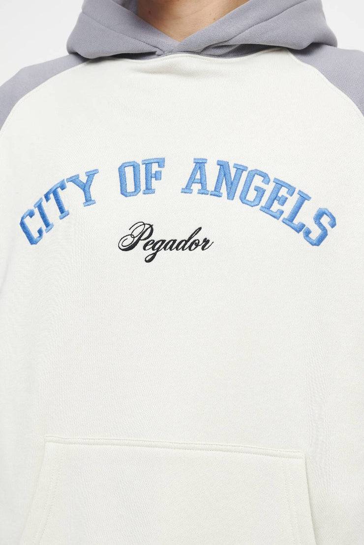 Pegador Keefer Raglan Hoodie Vintage Washed Angels Cream Dusk Grey Speichern exportieren