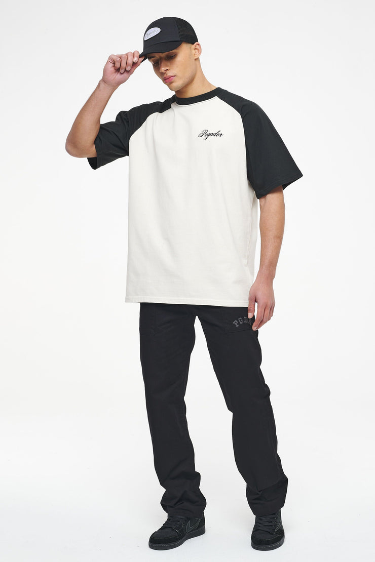 Pegador Hudson Raglan Oversized Tee Vintage Washed Angels Cream Black Ink Black Friday Preise