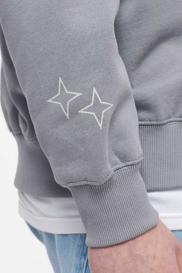 Pegador Salal Oversized Sweat Jacket Vintage Washed Dusk Grey Im Verkauf