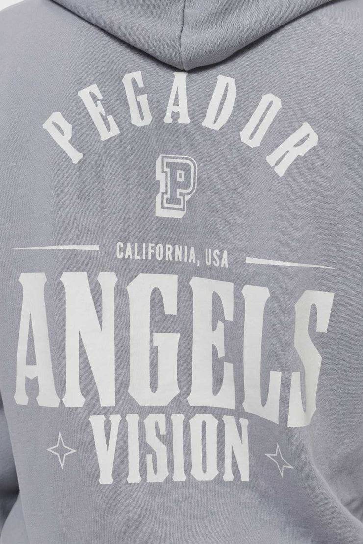 Pegador Salal Oversized Sweat Jacket Vintage Washed Dusk Grey Im Verkauf
