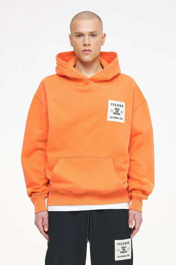 Pegador Salal Oversized Hoodie Vintage Washed Sunrise Orange Rabatte dieses Monats