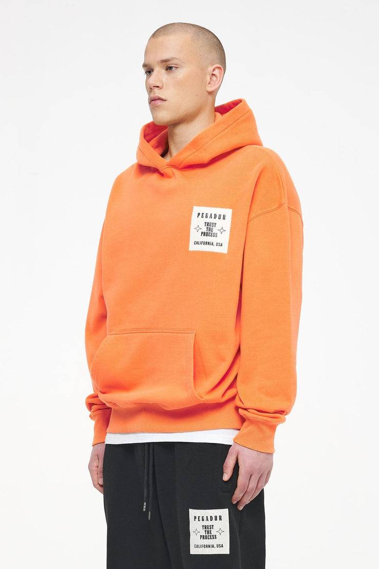 Pegador Salal Oversized Hoodie Vintage Washed Sunrise Orange Rabatte dieses Monats