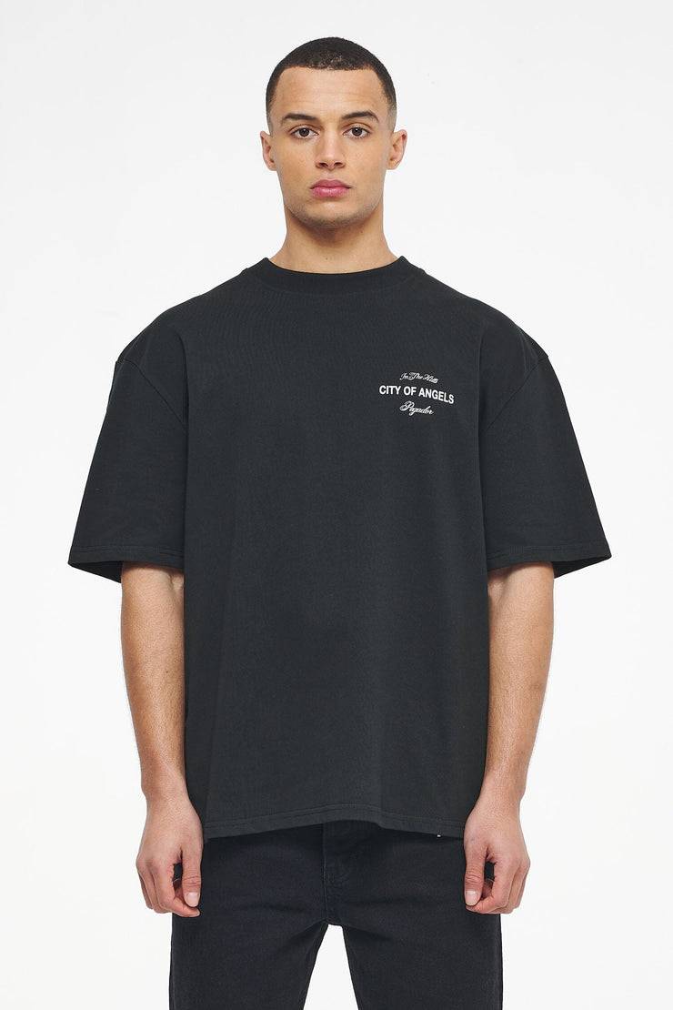 Pegador Wallace Oversized Tee Vintage Washed Black Ink Verkauf