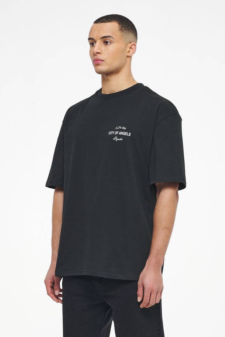 Pegador Wallace Oversized Tee Vintage Washed Black Ink Verkauf