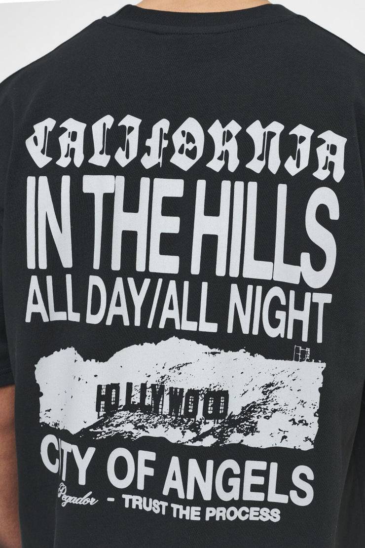Pegador Wallace Oversized Tee Vintage Washed Black Ink Verkauf