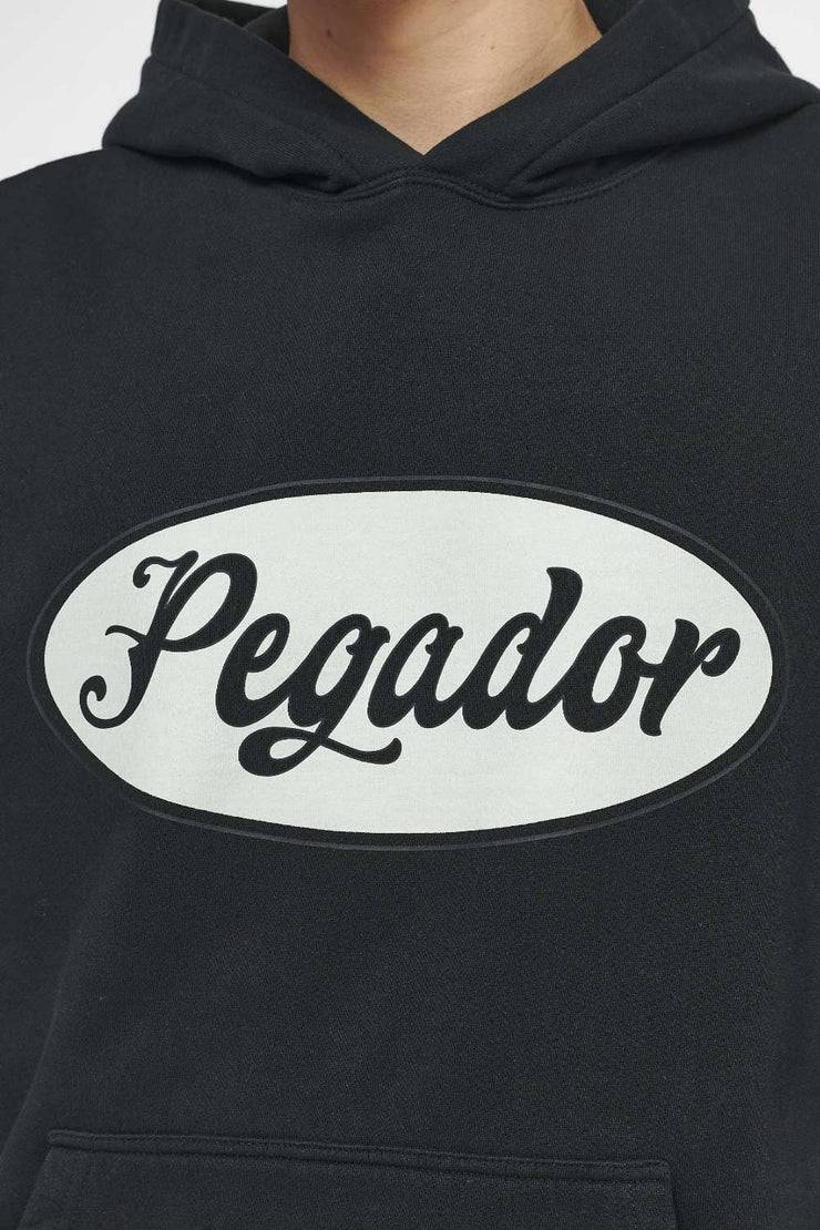 Pegador West Oversized Hoodie Vintage Washed Black Ink White Blitzverkäufe