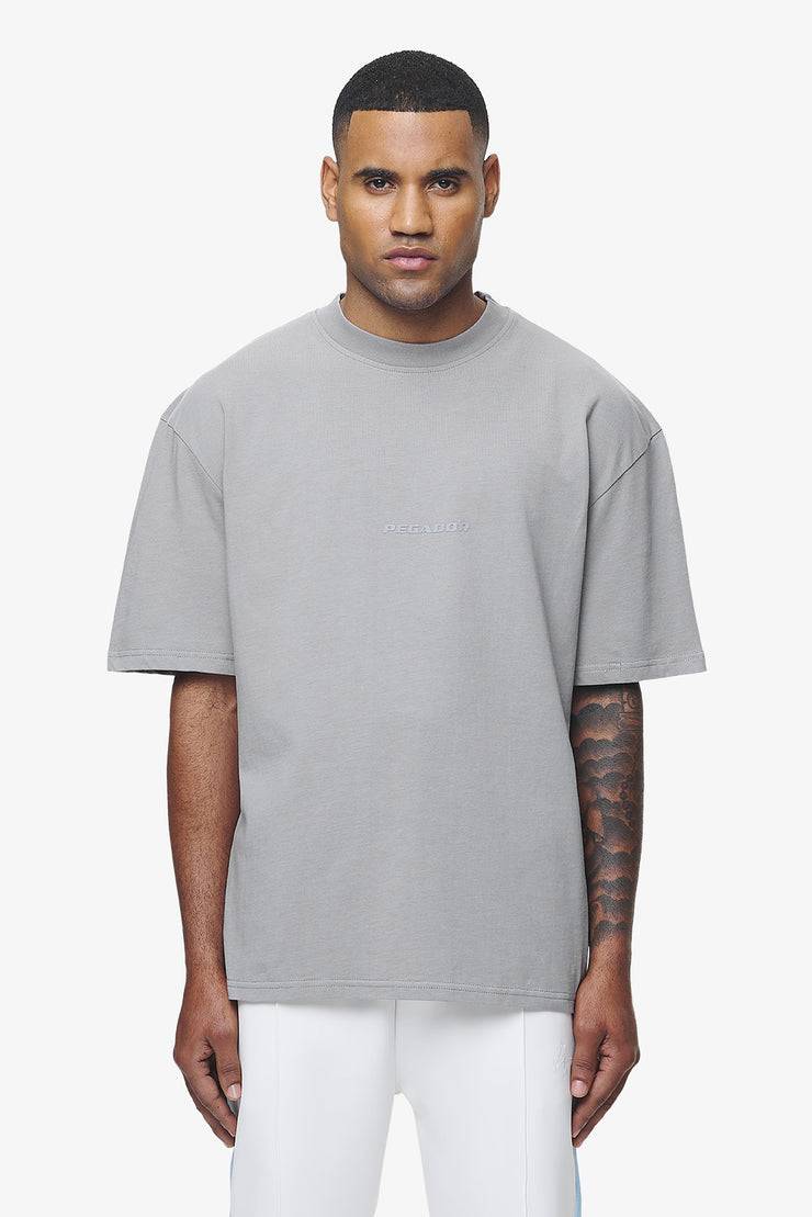 Pegador Colne Logo Oversized Tee Vintage Washed Dusk Grey Gum Günstig kaufen