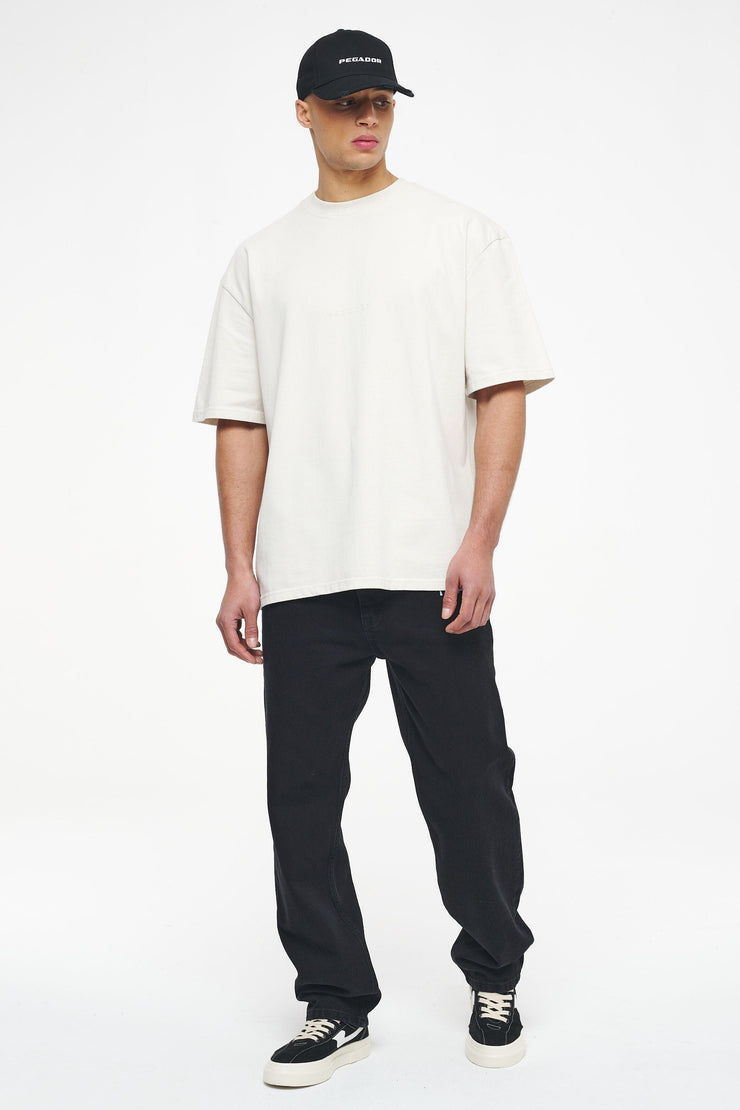 Pegador Colne Logo Oversized Tee Vintage Washed Angels Cream Gum Versandkostenfrei