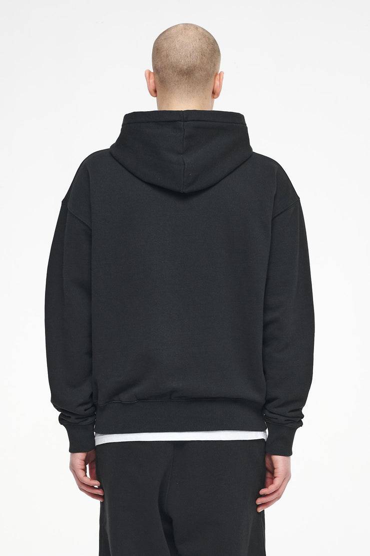 Pegador Logo Oversized Sweat Jacket Vintage Washed Black Ink Gum Begrenztes Angebot