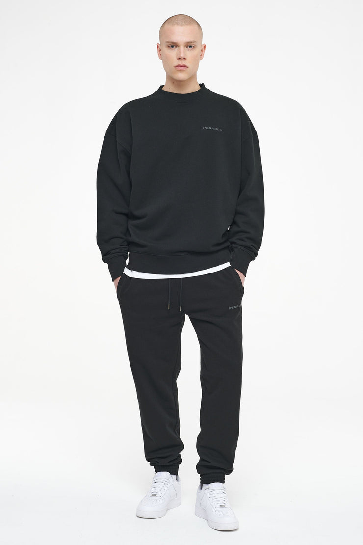 Pegador Logo Oversized Sweater Vintage Washed Black Ink Gum Exklusivangebot