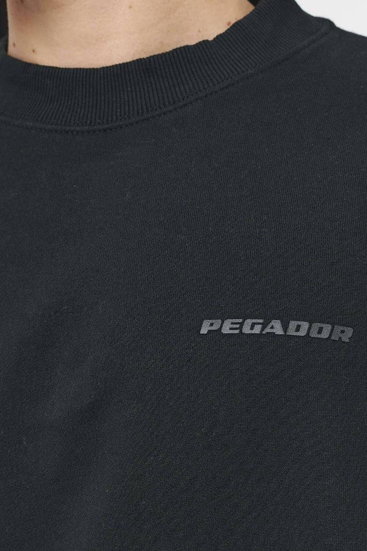 Pegador Logo Oversized Sweater Vintage Washed Black Ink Gum Exklusivangebot