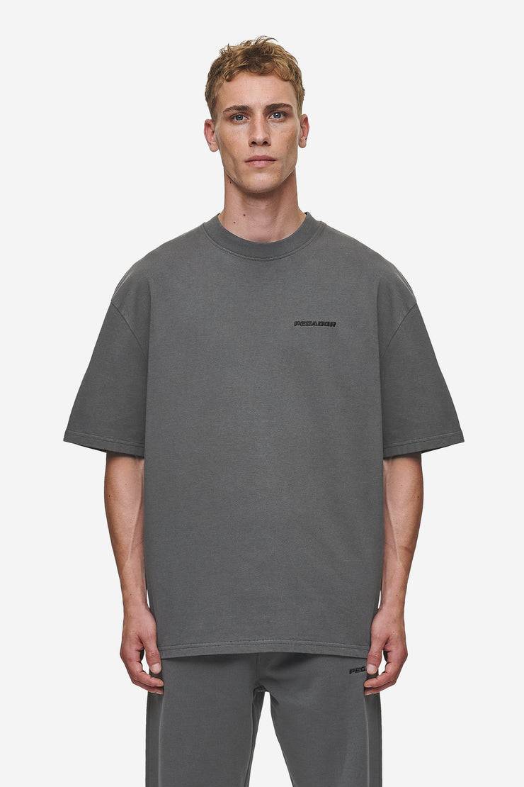 Pegador Logo Oversized Tee Washed Anthracite Lagerräumung