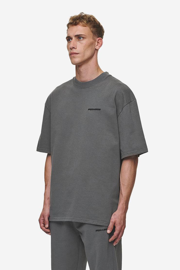 Pegador Logo Oversized Tee Washed Anthracite Lagerräumung