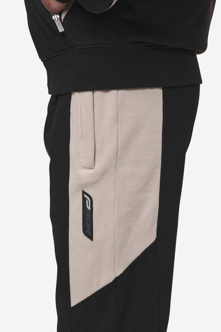 Pegador Aderno Wide Sweat Pants Washed Black Light Beige Neueste Mode