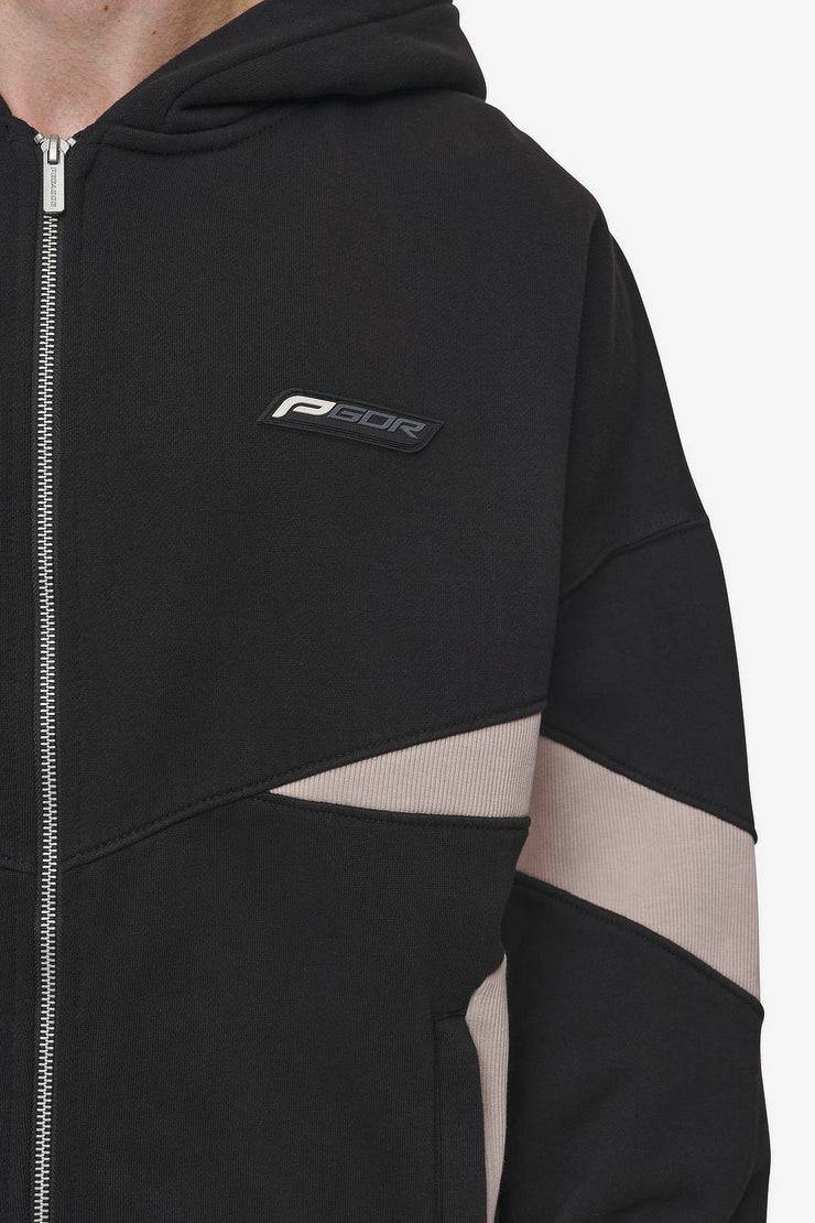 Pegador Aderno Boxy Sweat Jacket Washed Black Light Beige Online Outlet